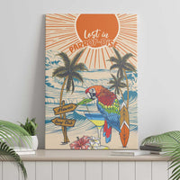 Christmas In July - Hawaii Retro Canvas Wall Art Lost In Parrot-dise