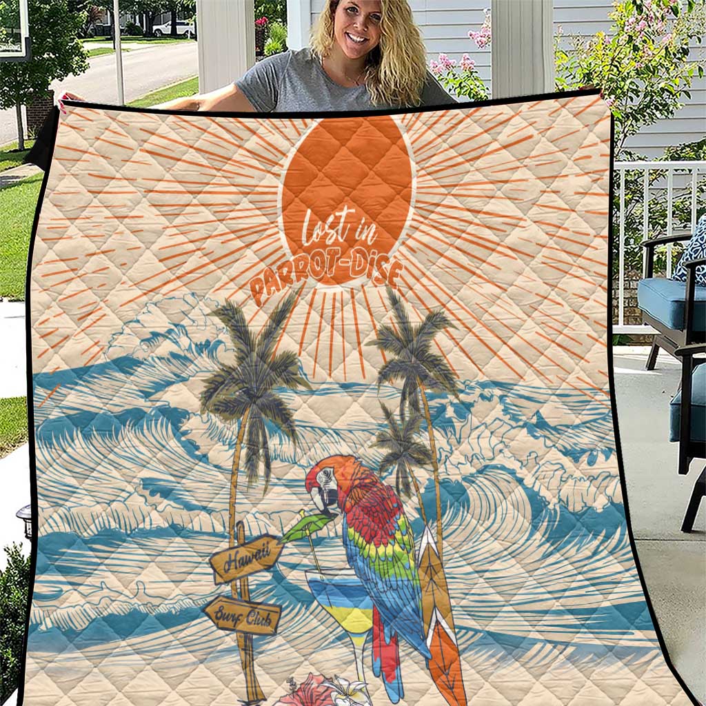 Christmas In July - Hawaii Retro Quilt Lost In Parrot-dise