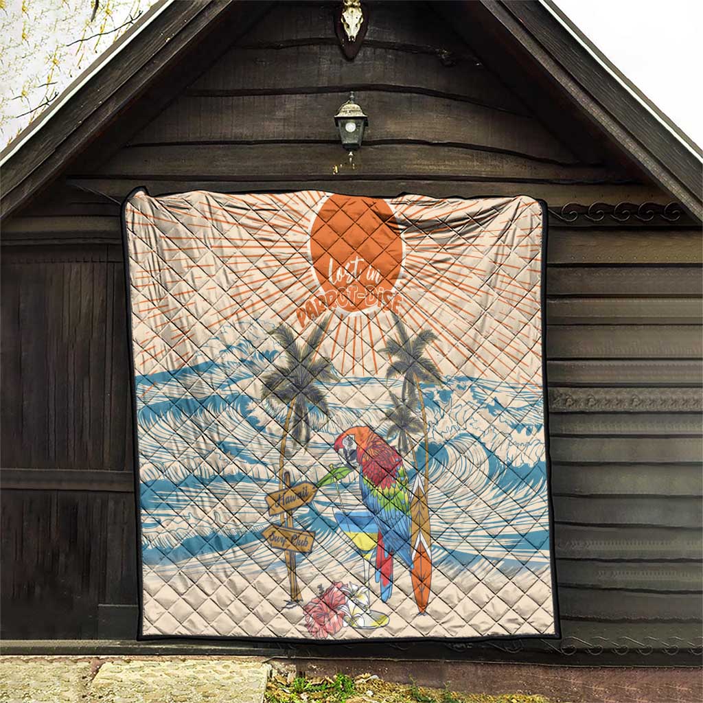 Christmas In July - Hawaii Retro Quilt Lost In Parrot-dise