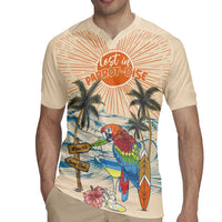 Personalized Christmas In July - Hawaii Retro Rugby Jersey Lost In Parrot-dise LT7 - Polynesian Pride