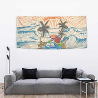 Christmas In July - Hawaii Retro Tapestry Lost In Parrot-dise