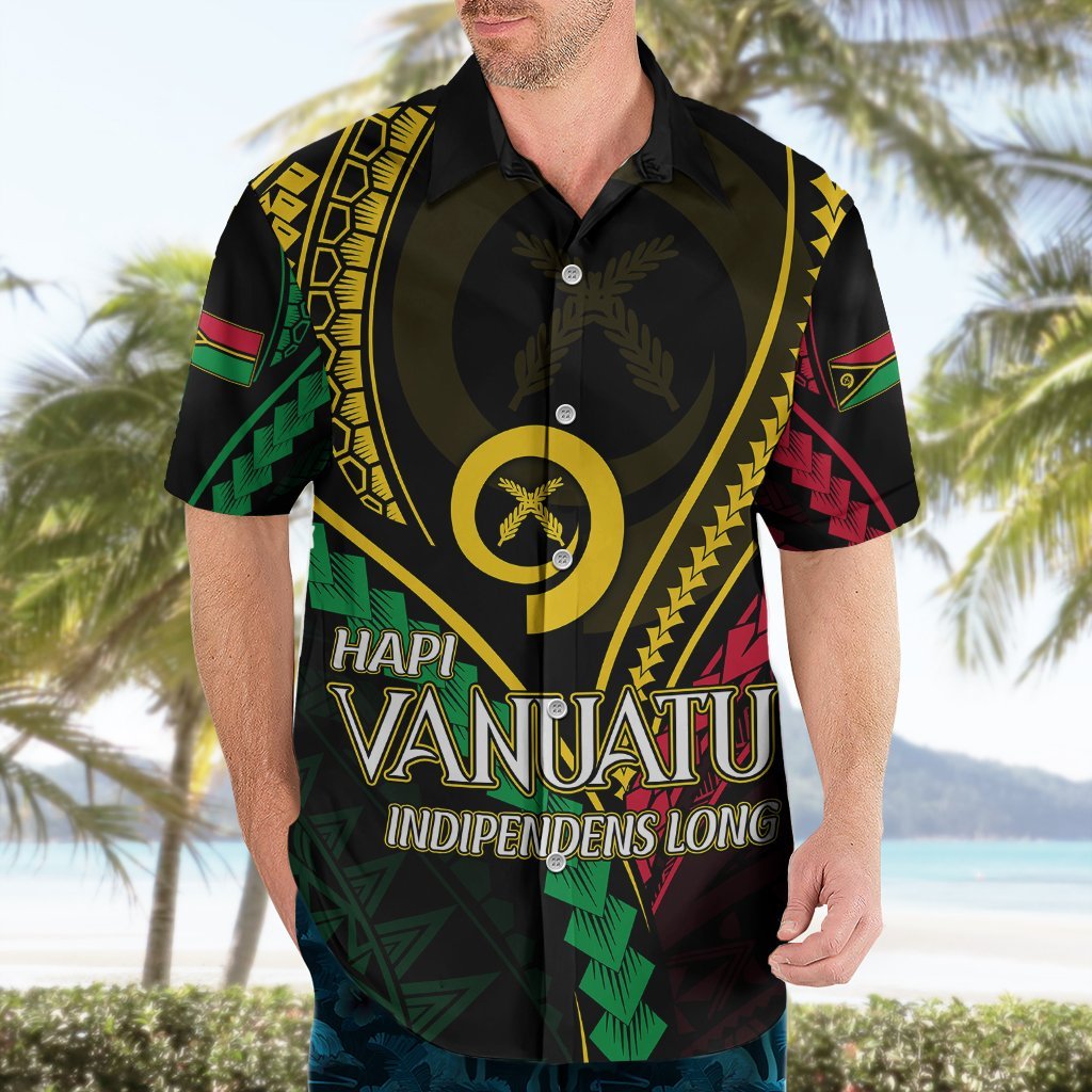 Personalised Vanuatu Hawaiian Shirt 44th Hapi Indipendens Long LT7 - Polynesian Pride