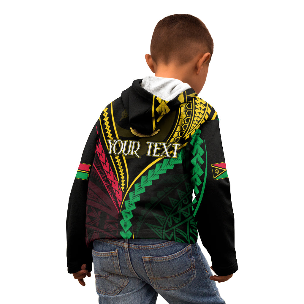 Personalised Vanuatu Kid Hoodie 43rd Hapi Indipendens Long LT7 - Polynesian Pride