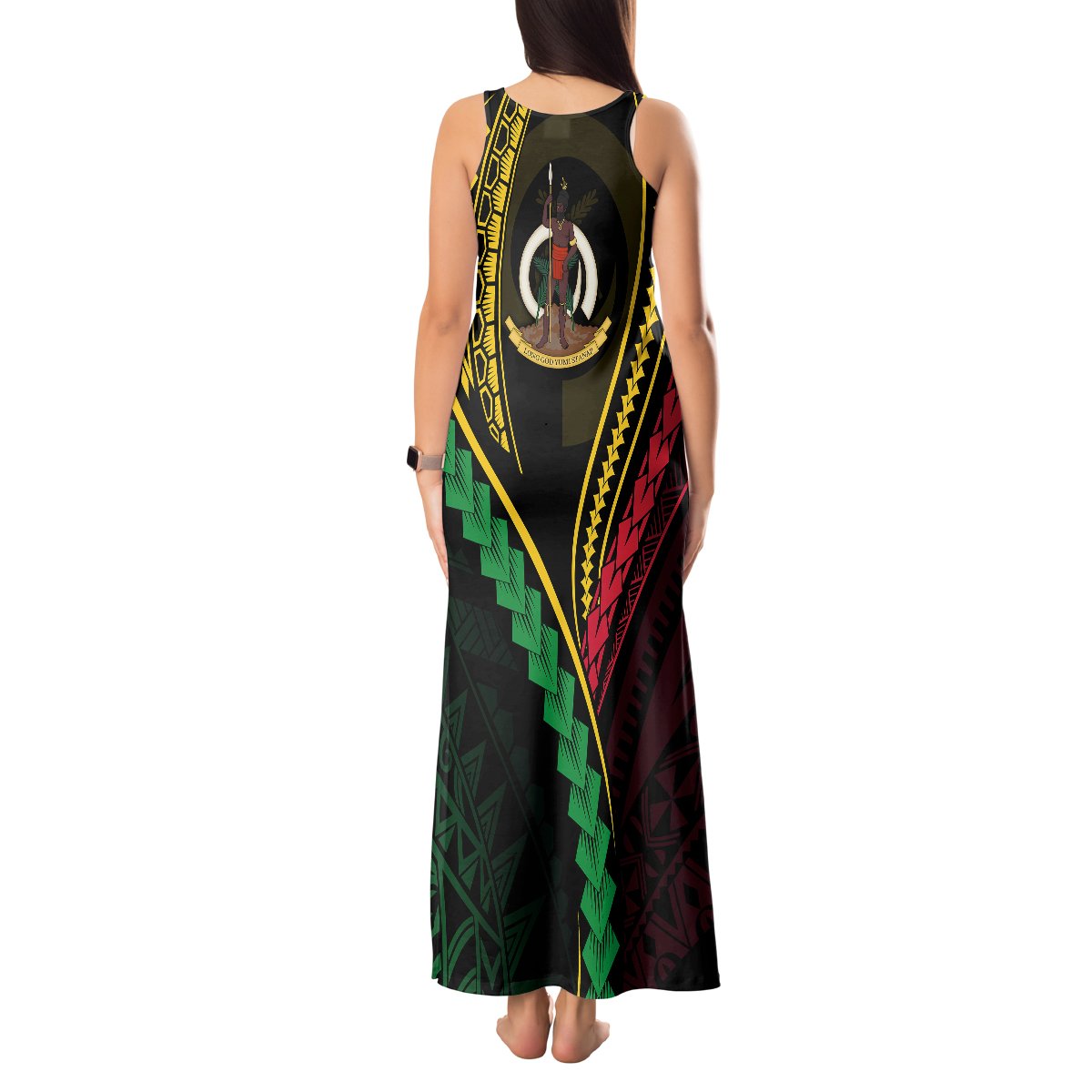 Personalised Vanuatu Tank Maxi Dress 44th Hapi Indipendens Long LT7 - Polynesian Pride