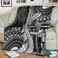 Fiji Rugby Bula Masi Blanket Fish Tail Kaivity Cibi - Black