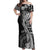 Fiji Rugby Personalised Bula Masi Off Shoulder Maxi Dress Fish Tail Kaivity Cibi - Black