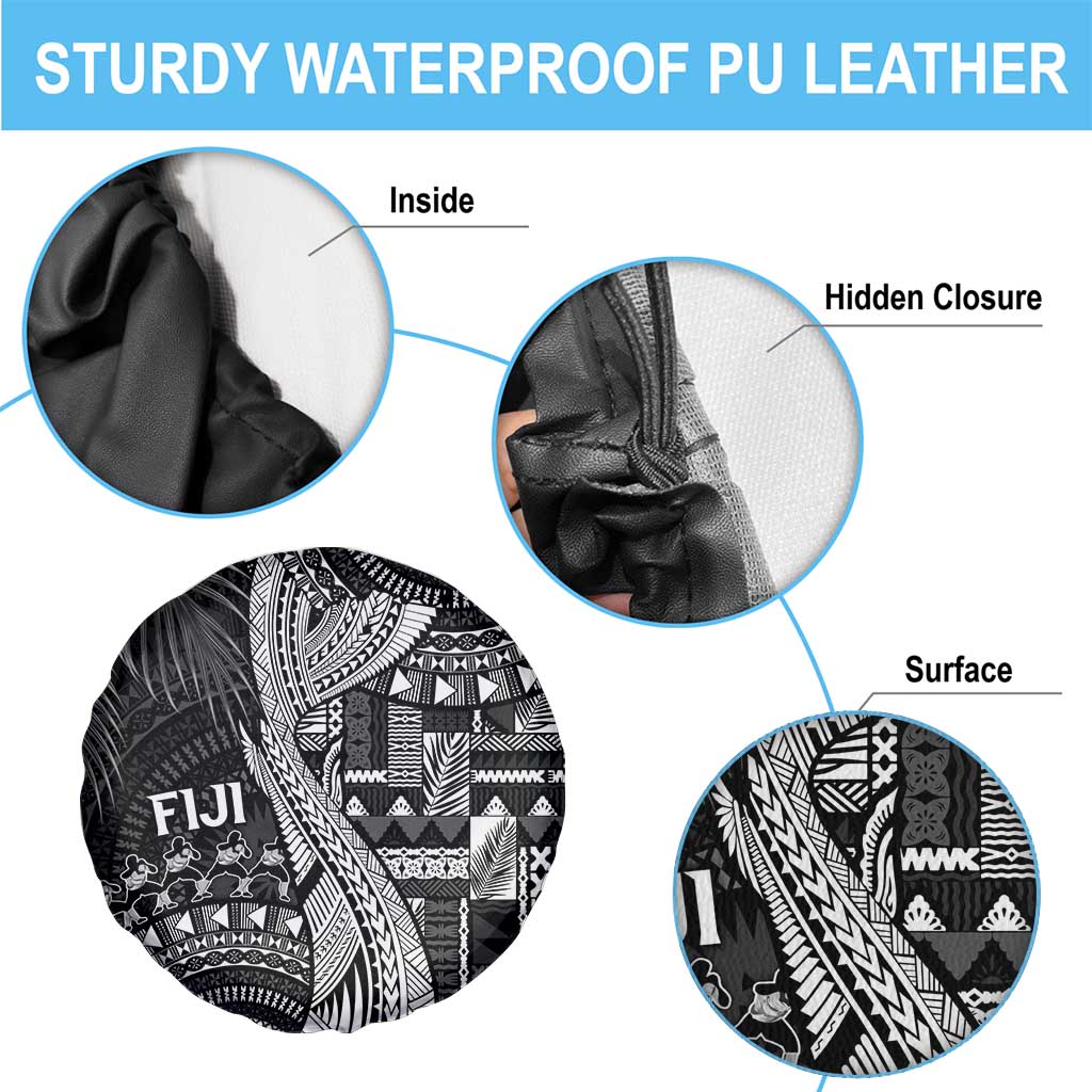 Fiji Rugby Bula Masi Spare Tire Cover Fish Tail Kaivity Cibi - Black