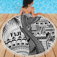 Fiji Rugby Bula Masi Beach Blanket Fish Tail Kaivity Cibi - White