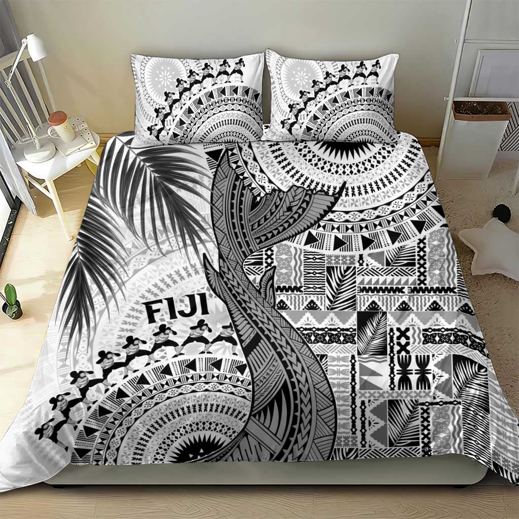 Fiji Rugby Bula Masi Bedding Set Fish Tail Kaivity Cibi - White