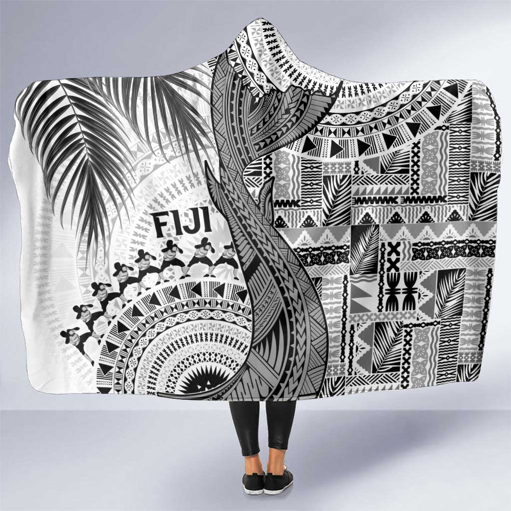 Fiji Rugby Bula Masi Hooded Blanket Fish Tail Kaivity Cibi - White