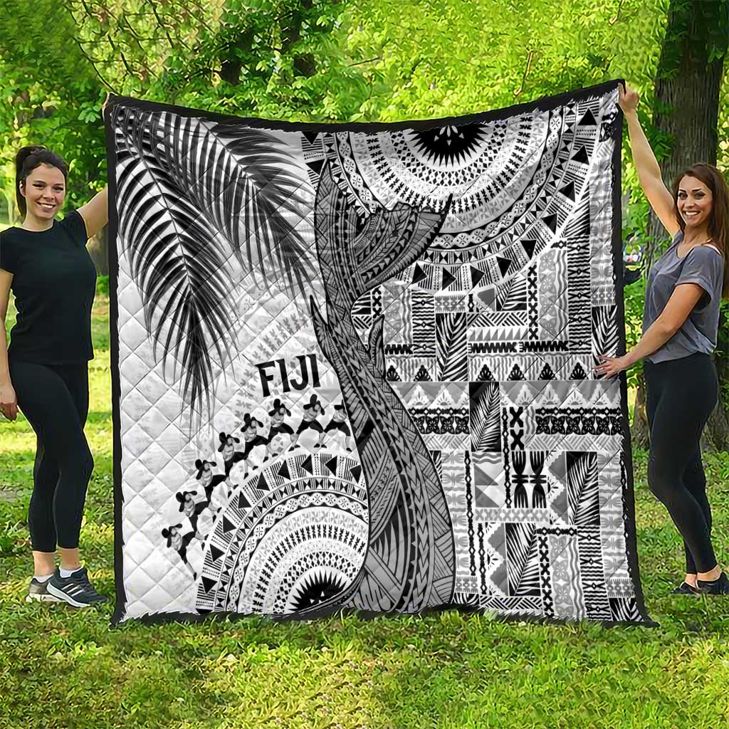Fiji Rugby Bula Masi Quilt Fish Tail Kaivity Cibi - White