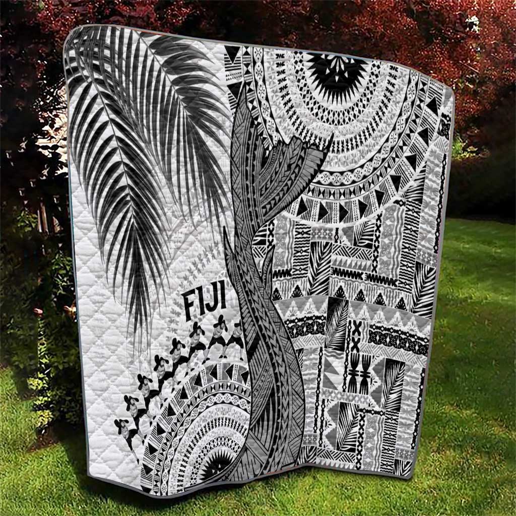 Fiji Rugby Bula Masi Quilt Fish Tail Kaivity Cibi - White