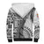 Fiji Rugby Personalised Bula Masi Sherpa Hoodie Fish Tail Kaivity Cibi - White