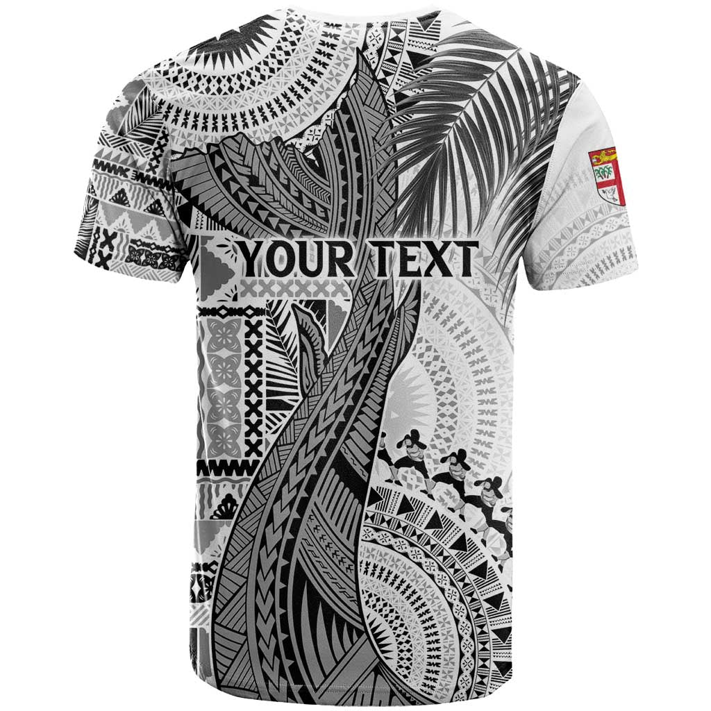 Fiji Rugby Personalised Bula Masi T Shirt Fish Tail Kaivity Cibi - White