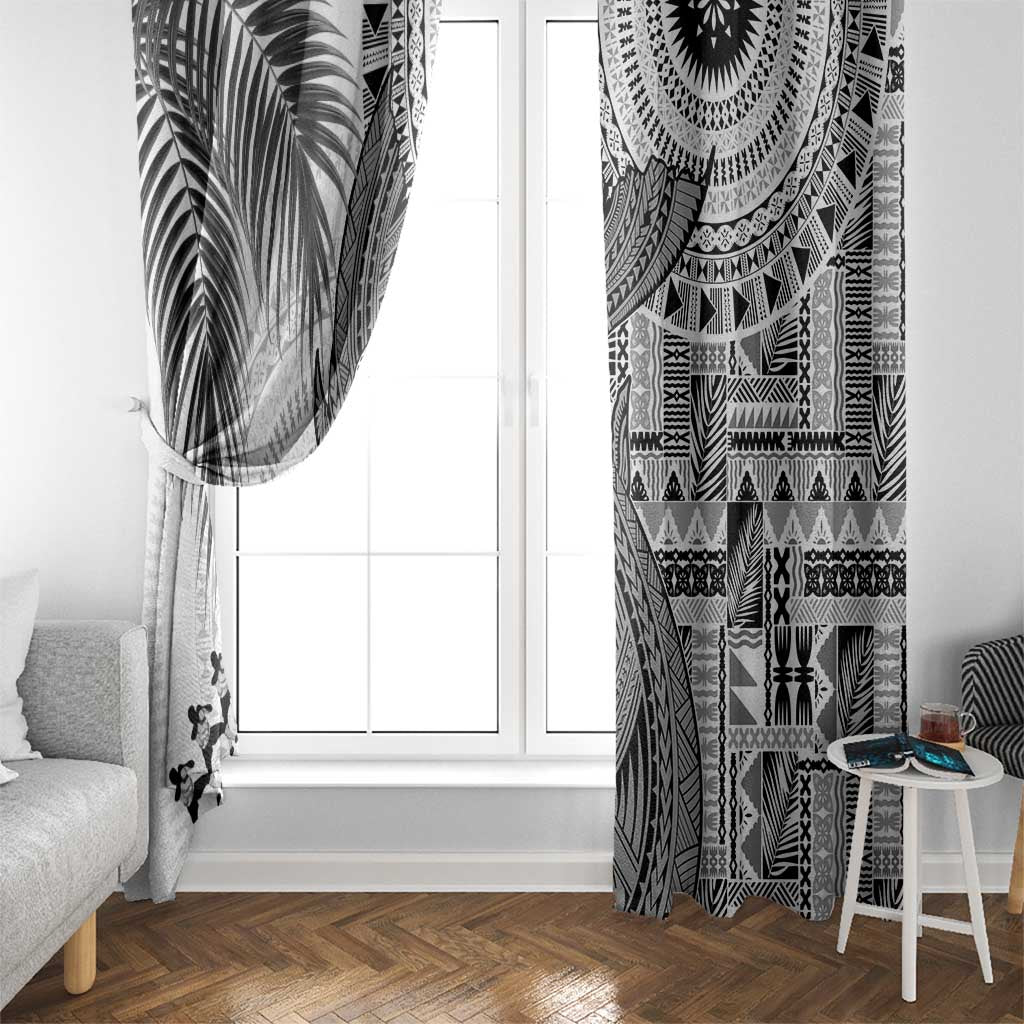 Fiji Rugby Bula Masi Window Curtain Fish Tail Kaivity Cibi - White