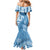 Fiji Rugby Personalised Bula Masi Mermaid Dress Fish Tail Kaivity Cibi - Turquoise