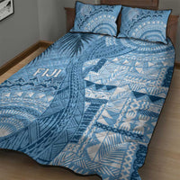 Fiji Rugby Bula Masi Quilt Bed Set Fish Tail Kaivity Cibi - Turquoise