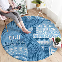 Fiji Rugby Bula Masi Round Carpet Fish Tail Kaivity Cibi - Turquoise