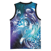 Aloha Hawaii Turtle Basketball Jersey Teal Purple Ribbon - Polynesian Pride