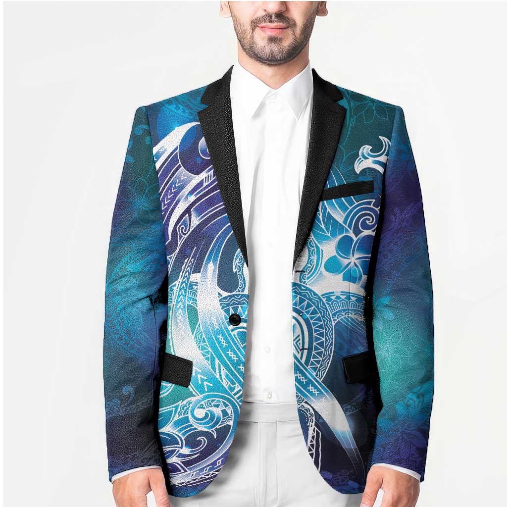 Aloha Hawaii Turtle Blazer Teal Purple Ribbon LT7 - Polynesian Pride