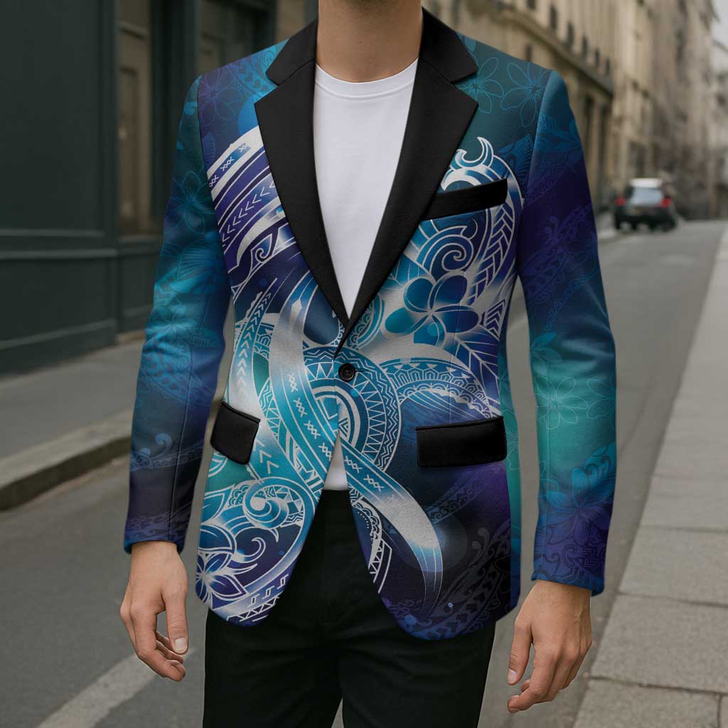 Aloha Hawaii Turtle Blazer Teal Purple Ribbon LT7 - Polynesian Pride