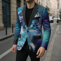 Aloha Hawaii Turtle Blazer Teal Purple Ribbon LT7 - Polynesian Pride