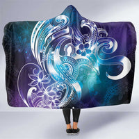 Aloha Hawaii Turtle Hooded Blanket Teal Purple Ribbon - Polynesian Pride