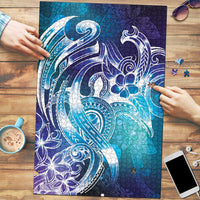 Aloha Hawaii Turtle Puzzle Teal Purple Ribbon - Polynesian Pride