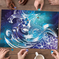 Aloha Hawaii Turtle Puzzle Teal Purple Ribbon - Polynesian Pride