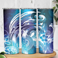 Aloha Hawaii Turtle Skinny Tumbler Teal Purple Ribbon - Polynesian Pride