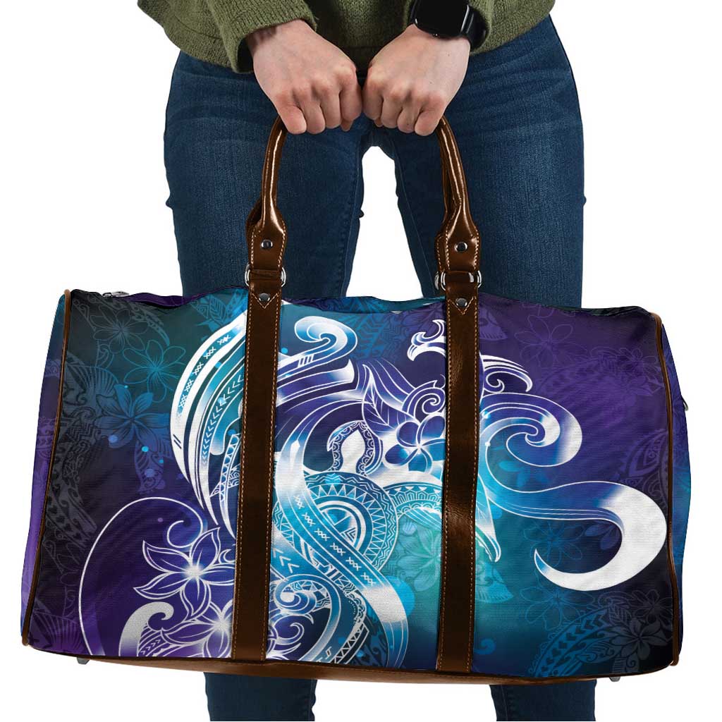 Aloha Hawaii Turtle Travel Bag Teal Purple Ribbon - Polynesian Pride