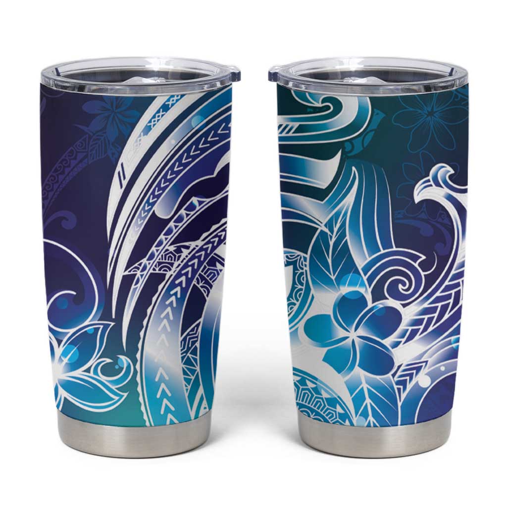 Aloha Hawaii Turtle Tumbler Cup Teal Purple Ribbon - Polynesian Pride