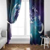 Aloha Hawaii Turtle Window Curtain Teal Purple Ribbon LT7 - Polynesian Pride