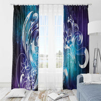Aloha Hawaii Turtle Window Curtain Teal Purple Ribbon LT7 - Polynesian Pride
