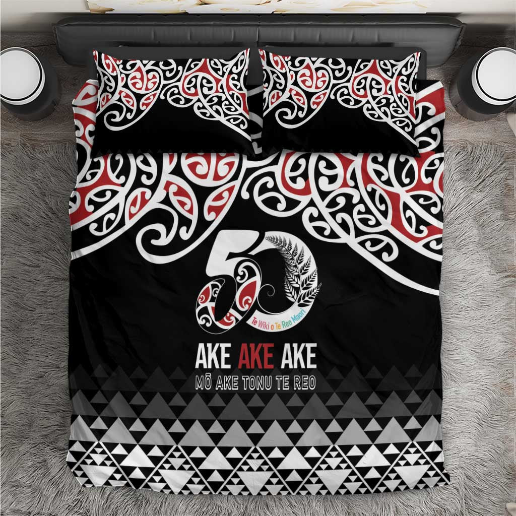 Kia Kaha Te Reo Maori Bedding Set 50 Years Mo Ake Tonu Te Reo - Polynesian Pride