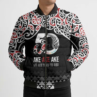 Kia Kaha Te Reo Maori Bomber Puffer Jacket 50 Years Mo Ake Tonu Te Reo - Polynesian Pride