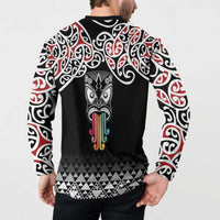 Kia Kaha Te Reo Maori Button Sweatshirt 50 Years Mo Ake Tonu Te Reo - Polynesian Pride