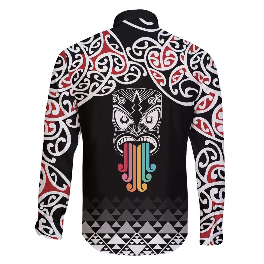 Kia Kaha Te Reo Maori Family Matching Long Sleeve Bodycon Dress and Hawaiian Shirt 50 Years Mo Ake Tonu Te Reo - Polynesian Pride