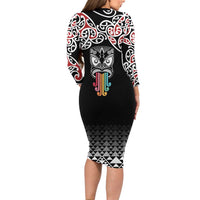Kia Kaha Te Reo Maori Family Matching Long Sleeve Bodycon Dress and Hawaiian Shirt 50 Years Mo Ake Tonu Te Reo - Polynesian Pride