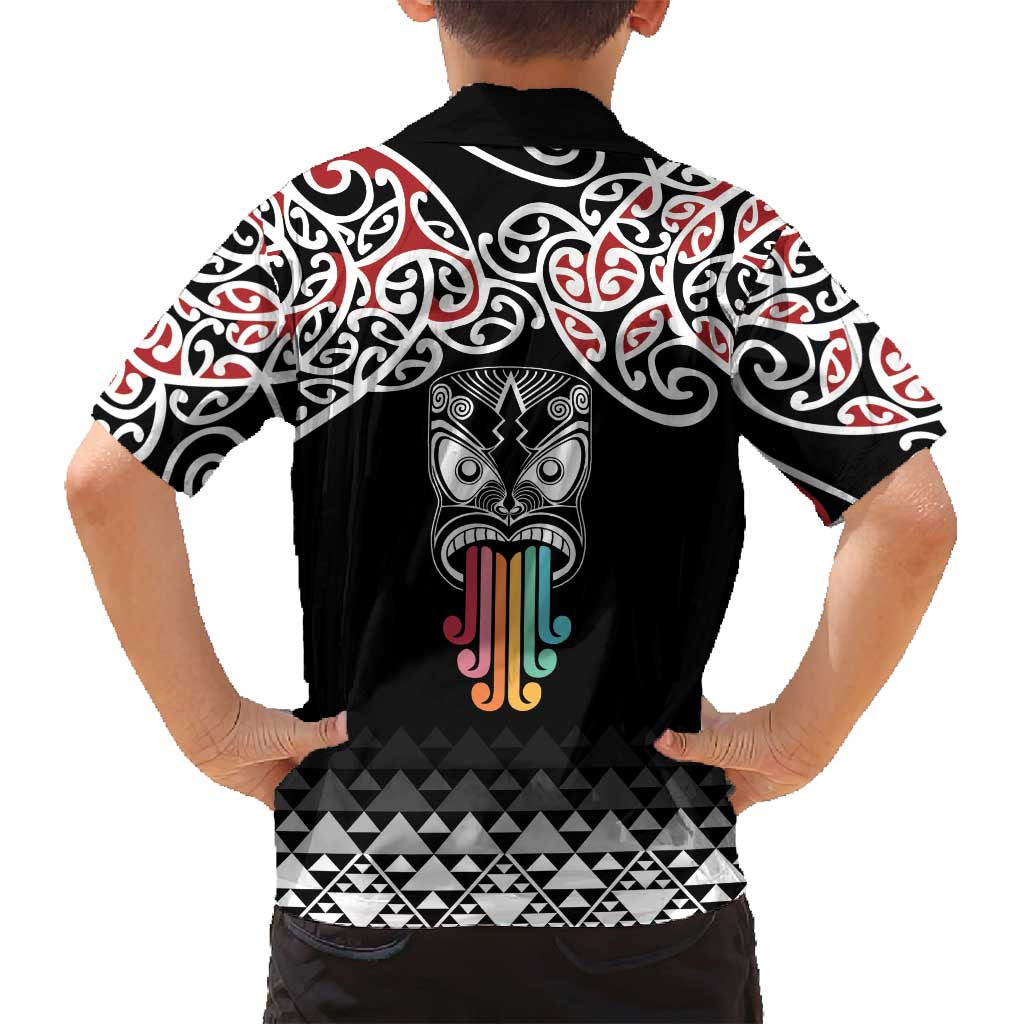 Kia Kaha Te Reo Maori Family Matching Off Shoulder Maxi Dress and Hawaiian Shirt 50 Years Mo Ake Tonu Te Reo - Polynesian Pride