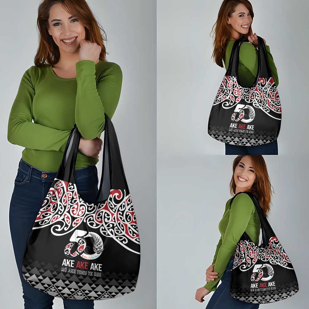 Kia Kaha Te Reo Maori Grocery Bag 50 Years Mo Ake Tonu Te Reo - Polynesian Pride