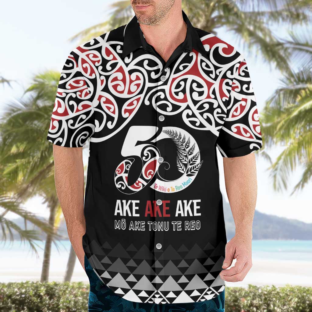 Kia Kaha Te Reo Maori Hawaiian Shirt 50 Years Mo Ake Tonu Te Reo - Polynesian Pride