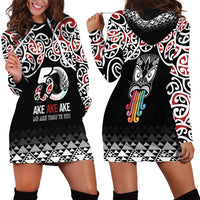 Kia Kaha Te Reo Maori Hoodie Dress 50 Years Mo Ake Tonu Te Reo - Polynesian Pride
