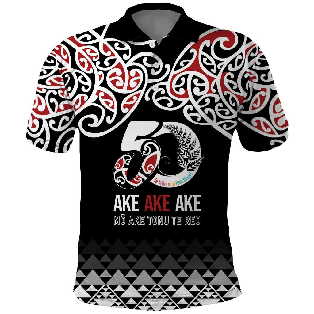 Kia Kaha Te Reo Maori Polo Shirt 50 Years Mo Ake Tonu Te Reo - Polynesian Pride