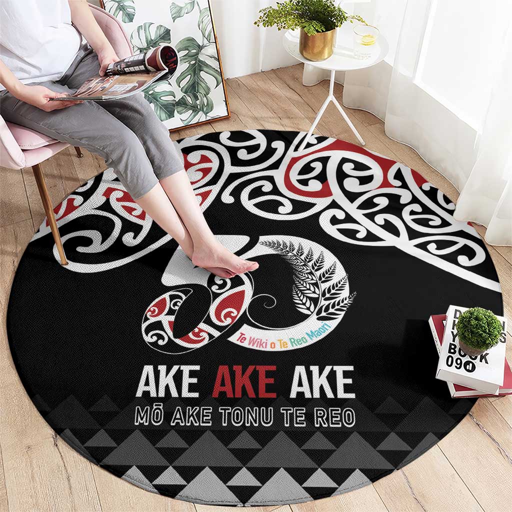 Kia Kaha Te Reo Maori Round Carpet 50 Years Mo Ake Tonu Te Reo - Polynesian Pride