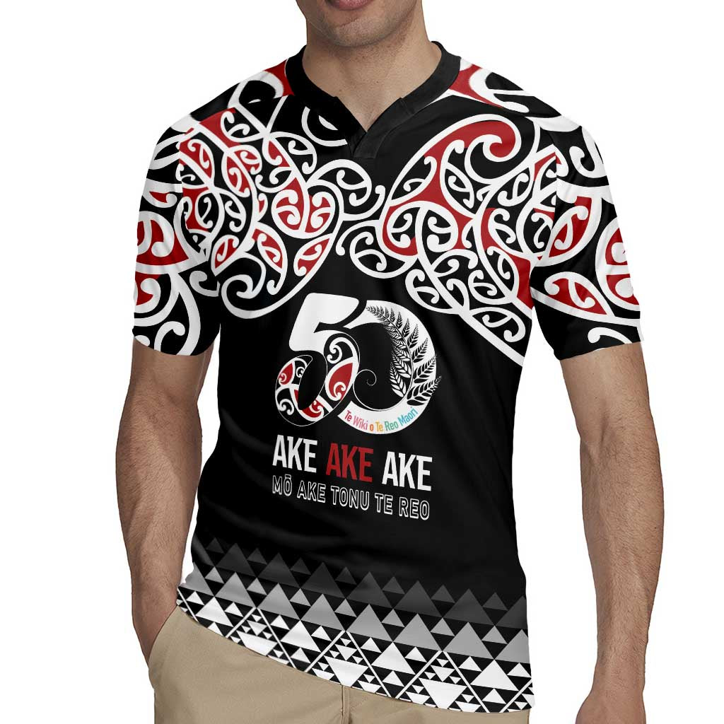 Kia Kaha Te Reo Maori Rugby Jersey 50 Years Mo Ake Tonu Te Reo - Polynesian Pride