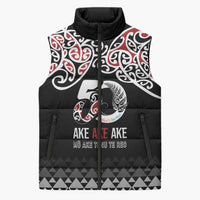 Kia Kaha Te Reo Maori Sleeveless Puffer Jacket 50 Years Mo Ake Tonu Te Reo - Polynesian Pride