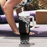 Kia Kaha Te Reo Maori Tumbler With Handle 50 Years Mo Ake Tonu Te Reo - Polynesian Pride