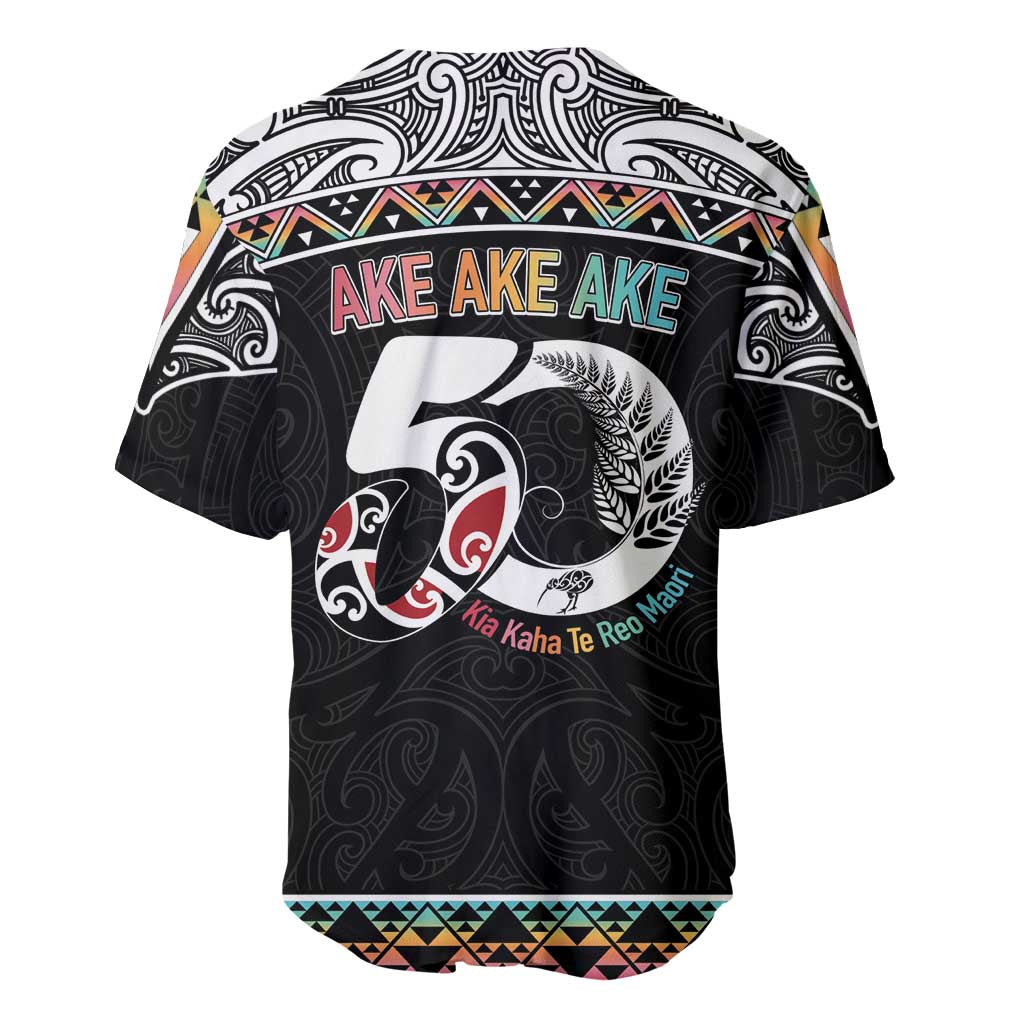 50 Years Kia Kaha Te Reo Maori Baseball Jersey Ake Ake Ake! - Polynesian Pride