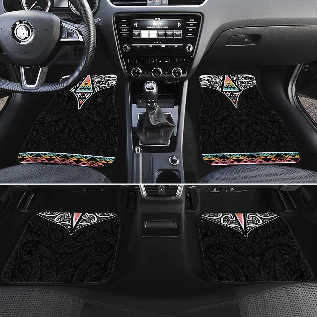 50 Years Kia Kaha Te Reo Maori Car Mats Ake Ake Ake! LT7 Set 4pcs White - Polynesian Pride